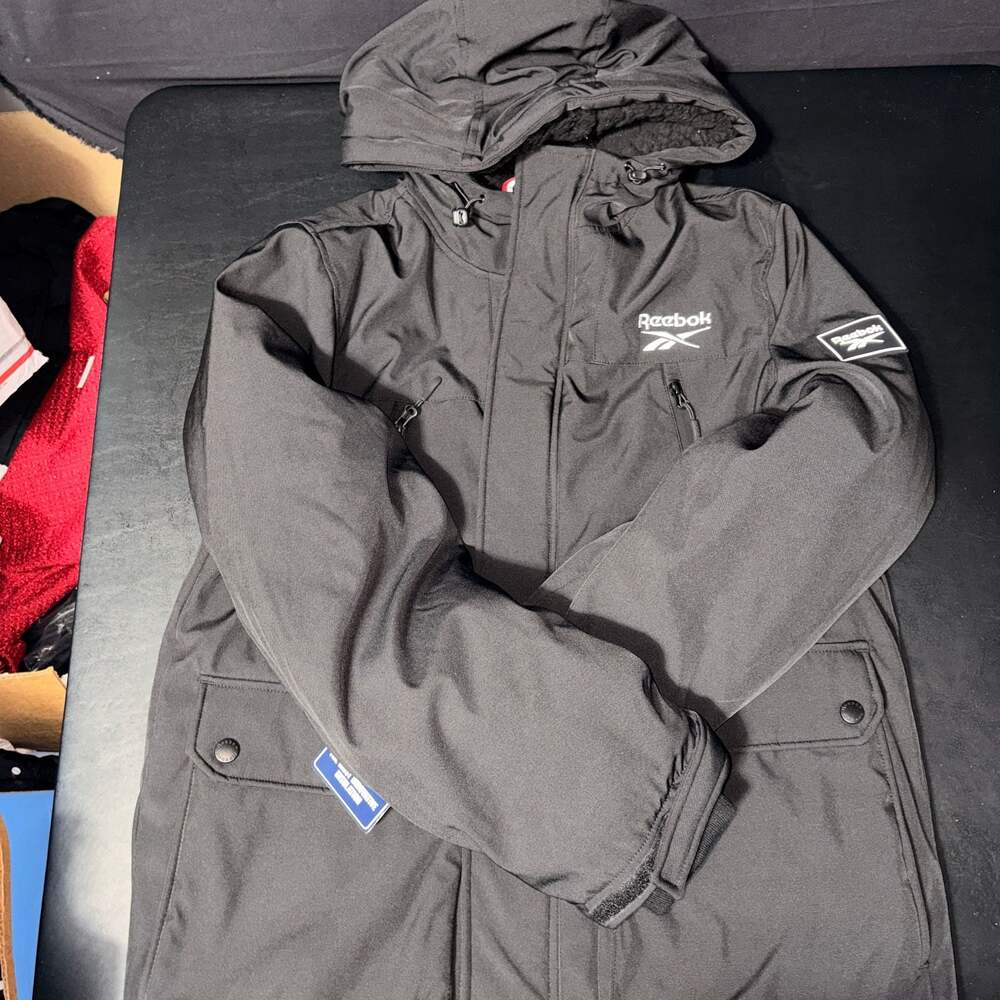 Reebok mens Insulated Softshell Winter Jacket, Black